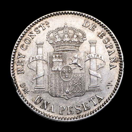 Alfonso XIII, 1 Peseta de plata 1901 (Estrellas 19-01) - 23 mm / 4.94 gr. - Imagen 2 de 3