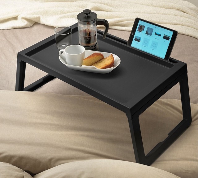 Ikea Klipsk Breakfast Food Meal Serving Bed Tray Table In Black With Ikea Klipsk Breakfast Food Bed Tray Meal Servingtable With Ipad Holder Black