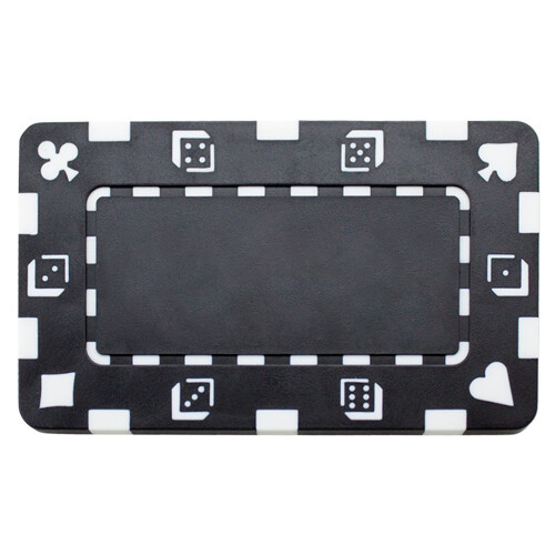 10 Black Blank Rectangular Poker Chips Plaques - Buy 2, Get 1 Free - Mix & Match - Picture 2 of 3