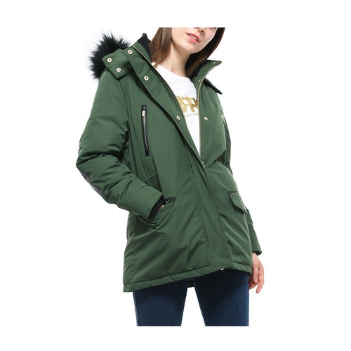 Chaqueta de invierno Parka cálida para mujer Rokka&Rolla con abrigo con capucha de piel sintética extraíble - Imagen 4 de 44