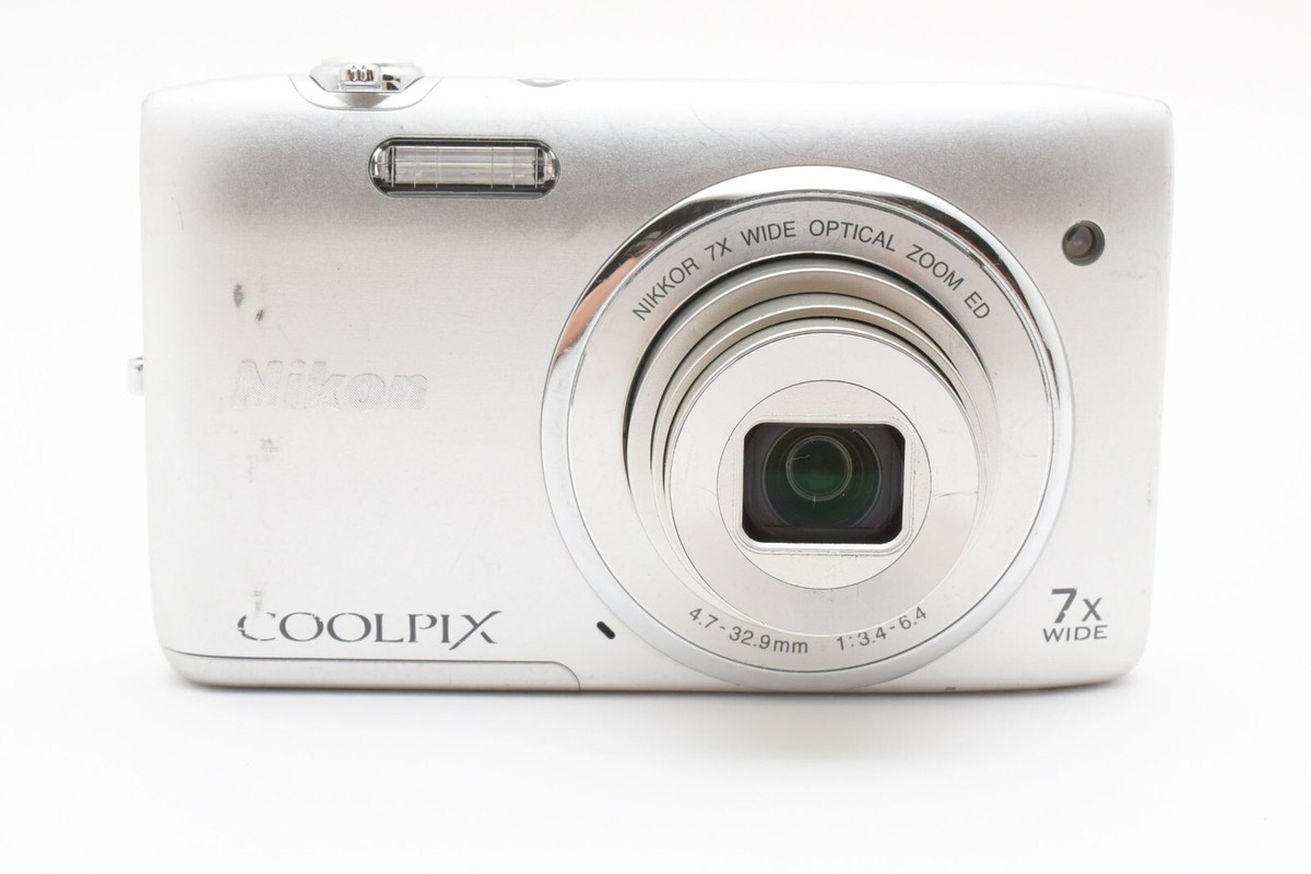 Nikon COOLPIX S3400 Silver Compact Digital Camera 20.1MP