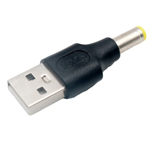 USB 2.0 Type A Male To 5.5mm x 2.5mm Plug 5V DC Power Supply Adapter Connector - Picture 3 of 9