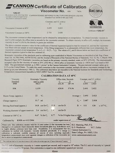 Cannon-Fenske CFOC-450 (9721-F77) Certified Opaque Viscometer Tube - Size 450 - Picture 7 of 12