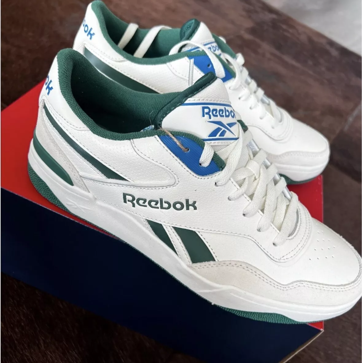 🔥 Men's Reebok Court Drift Chalk Dark Green Size 10.5 Sneakers Shoes Galaxy 1 |