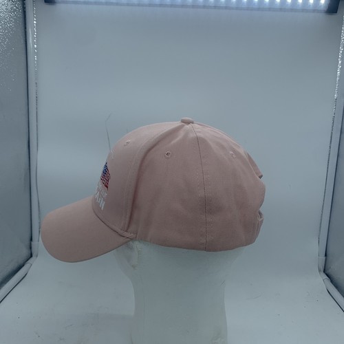 2020 Retro Pink All Aboard The Trump Train Strap back One Size Cap With Flag - Picture 5 of 7