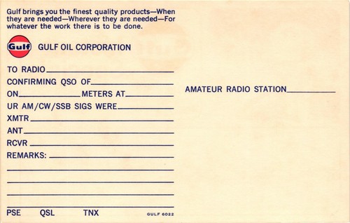 Amateurfunk CB Amateur QSL QSO Postkarte Golf Öl Sofortnachrichten NBC Frank McGee - Bild 2 von 2
