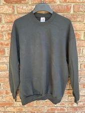 Vintage Jerzees Sweatshirt Mens XL Black Blank Pullover casual Made In USA