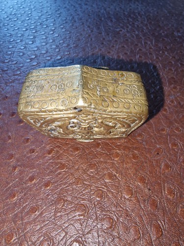 Antike Griechische/Osmanische Kartusche /Pulvertasche, Gelbmetall ca. 1830-1850 - Bild 17 von 21