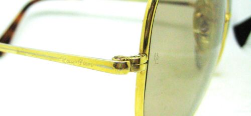 Ray-Ban USA Vintage 80s B&L Aviator Tortuga BrnChangeable Deep Groove Sunglasses - Picture 8 of 16