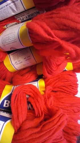 BOTANY NUBBY-FLEECE 100% Wool 12 skeins Red 664 Total 24 oz Vintage - Bild 6 von 7