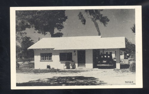 MOUNT DORA FLORIDA RILEY'S TRAILER PARK VINTAGE ADVERTISING POSTCARD - Afbeelding 1 van 2