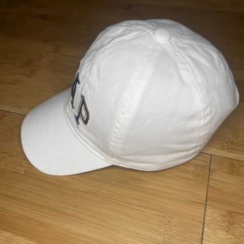 GAP Youth Kids S/M White Adjustable Strapback Hat Cap Organic Cotton Spell Out - Picture 2 of 13