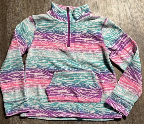 2 Girls Hoodie Full Zip Jacket 1/4 Zip Gymboree Size Med 7/8 Embroidered Purple - Picture 8 of 12