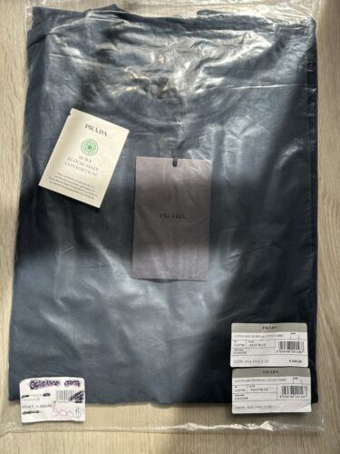 PRADA Milano Navy Blue T-Shirt size L (55cm 21,7 inch) New (%100 Cotton) (640€) - Picture 7 of 21