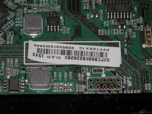 Vizio 756TXGCB0QK0170 Main Board for D50u-D1 (SEE NOTE RE: SERIAL) - Picture 2 of 2