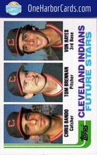 1982 Topps Cleveland Indians #141 (Chris Bando / Tom Brennan / Von Hayes)