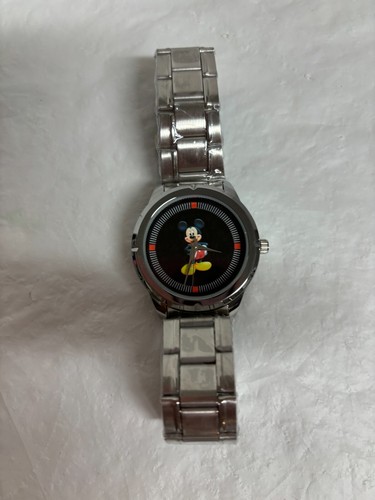 Reloj Mickey Mouse Sin Marca Acero Inoxidable Banda Ajustable Aspecto Clásico NUEVO - Imagen 4 de 6