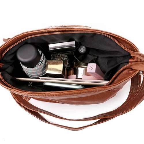 Womens Vintage Soft Leather Shoulder Bag Purse Lady Messenger Crossbody Bag - Bild 18 von 50