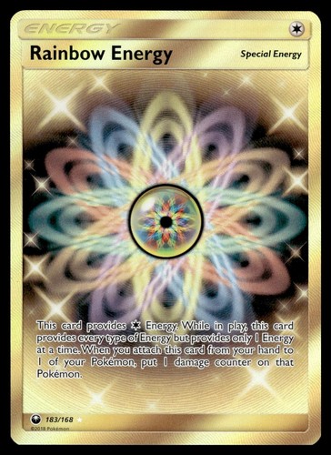 Rainbow Energie 83/168 Pokemon TCG Himmelssturm Holo Secret Gold Rare NM