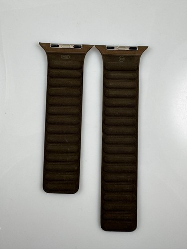 Bracelet maillon magnétique tissé fin original Apple Watch 44 mm 45 mm 46 mm 49 mm taupe SM - Photo 3 sur 9