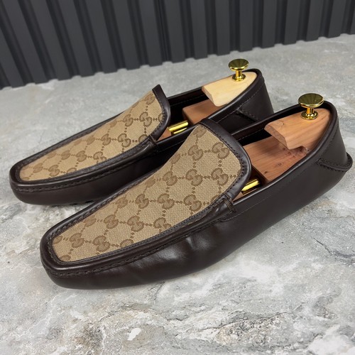 Gucci GG Canvas Vintage Mokassins Braun Leder 10,5 G oder 11 US oder 44,5 EUR - Bild 2 von 24