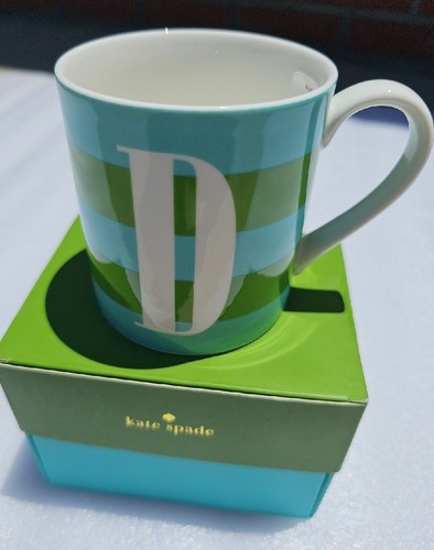 NEU LENOX Kate Spade New York WAS IN EINEM NAMEN Monogramm Initial D Becher Tasse 12oz - Bild 2 von 4