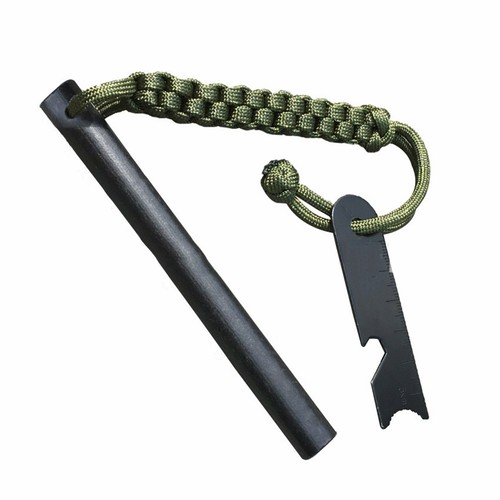 Ferrocerium Flint Rod 15cm x 1.2cm Survival Fire Starter with Striker Para-cord - Picture 2 of 7