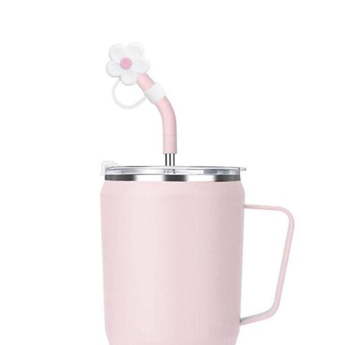 1xCherry Blossom Silicone Straw Cover Cap For Stanley Cup,Straw Topper 10mm DIY - Picture 8 of 31