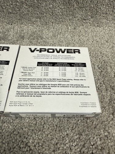 Paquete de 8 bujías NGK V-Power 6376 LFR5A-11 hp - Imagen 4 de 4