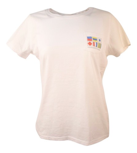Vineyard Vines Women's Short Sleeve Graphic Flagpole T-Shirt White $45.00 Large - Picture 2 of 2