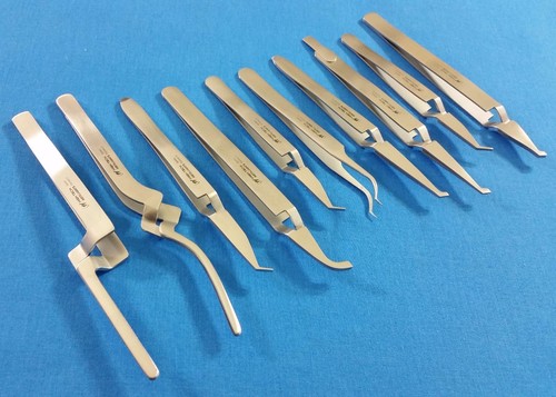 Set of 10 GERMAN STAINLESS BRACKET PLACING Orthodontic Dental Forceps Tweezers - Picture 12 of 12