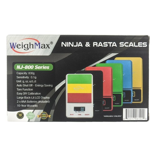 WeighMax Ninja Digital Pocket Scale, 800g x 0.1g Precision, Choose Your Color - Picture 14 of 30