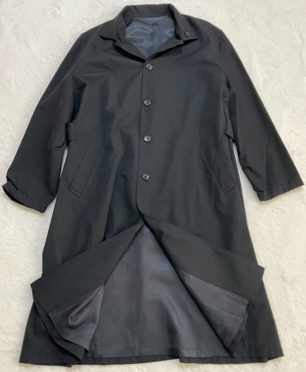 Yohji Yamamoto Men's Long Coat Black Wool 2001AW Made in