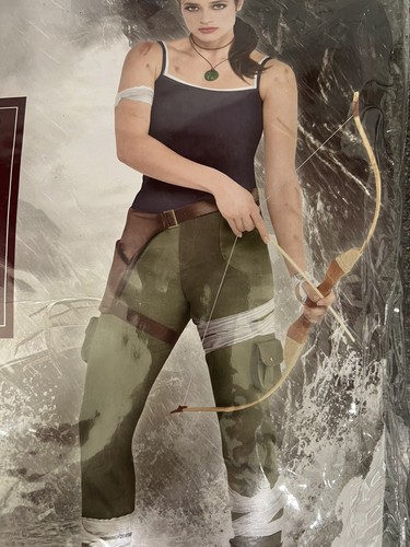 Lara Croft Tomb Raider Halloween Costume, Size Adult Large 10-12, 6 Pc, No Bow - Picture 7 of 10