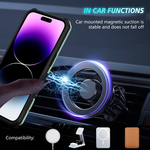 For iPhone 15 Pro Max 14 13 12 11 Shockproof Magnetic Mag safe Ring Stand Case - Picture 115 of 132