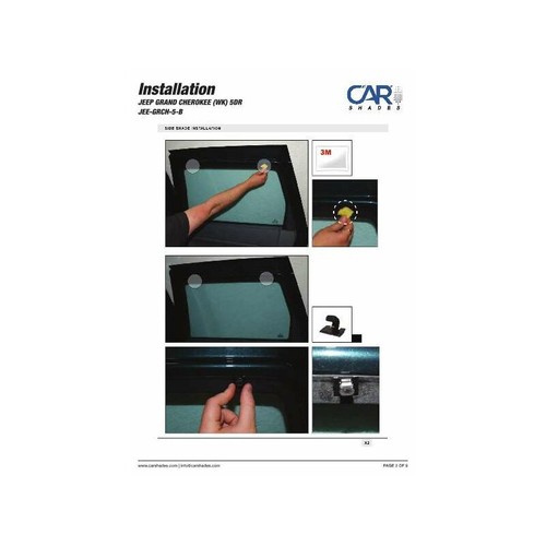 Protector solar para Jeep Grand Cherokee (WK) 5 puertas año 05-10 embellecedores trasero + trasero - Imagen 8 de 12