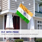 Indian Flag Large 5X3Ft National Cricket Sports Fans Support Independence Day