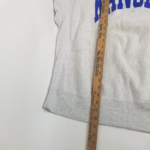 Vintage Soffe Super Sweats Kansas NCAA Rundhalsausschnitt März USA GRÖSSE XL Steinkreide - Bild 9 von 12
