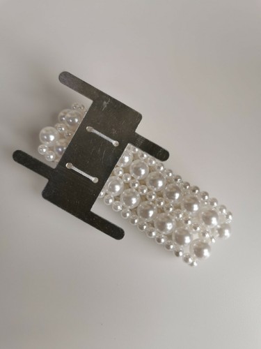 Diamante Pearl Crystal Wrist flower corsage bracelet for wedding prom party - Picture 21 of 24