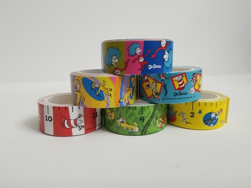 Dr Seuss Washi Tape Set - Blue, Yellow, & Green~ 12 rolls! Brand New! - Picture 2 of 2