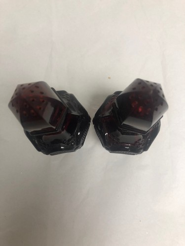 Vintage Avon Salt & Pepper Shakers Cologne Charisma Bottle Red 1876 Cape Cod - Picture 8 of 9