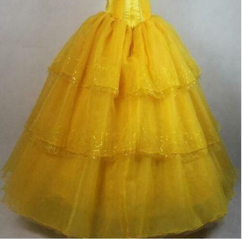 Cosplay Adult Princess Belle Costume Beauty and The Beast Fancy Dress ...