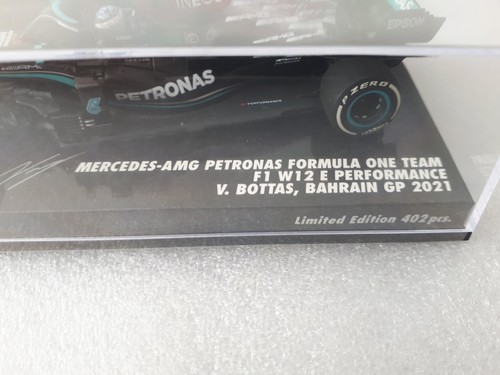 Minichamps F1 1:43 Mercedes W12 Valtteri Bottas Bahrain GP 2021 Ltd Ed - Picture 2 of 4