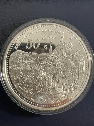 SPANIEN 2004 V HUNDERTSTER JAHRESTAG DES TODES VON ELISABETH DER KATHOLISCHEN 50€ Ag PROOF COIN - Bild 2 von 7
