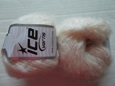 Ice Yarns Winter wool blend brushed yarn, cream , lot of 2 132 yds ea 