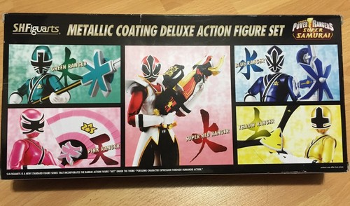 Bandai S.H. Figuarts Power Rangers Super Samurai Metallic Set SDCC 2013 + Gold - Picture 4 of 13