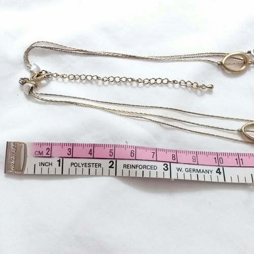 Premier Designs layered Necklace silver gold floating coastal grandma norm core - Picture 6 of 7
