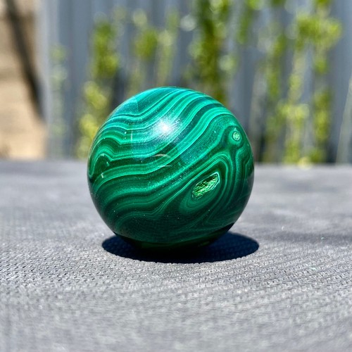 46G Rare Natural Malachite Quartz Hand Carved Sphere Crystal Healing - 第 4/12 張圖片