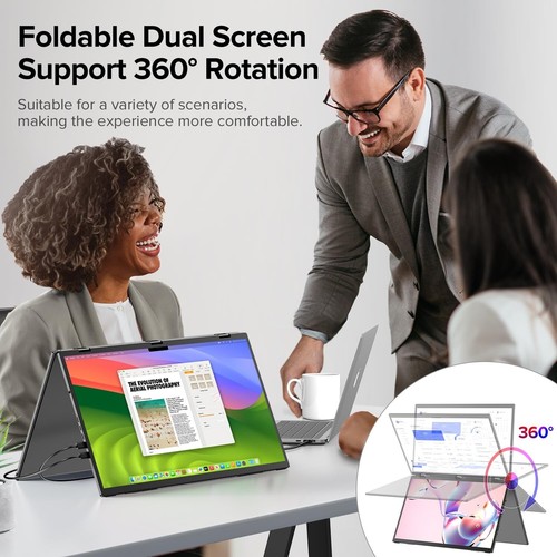 Delta 18.5” 100Hz Dual Portable Monitor - 1080P HDR, Folding, No Driver Needed - Picture 10 of 13