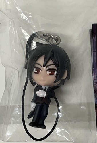 Bandai Black Butler Sebastian Michaelis Gachapon Figure Keychain Charm Strap New - Picture 3 of 6